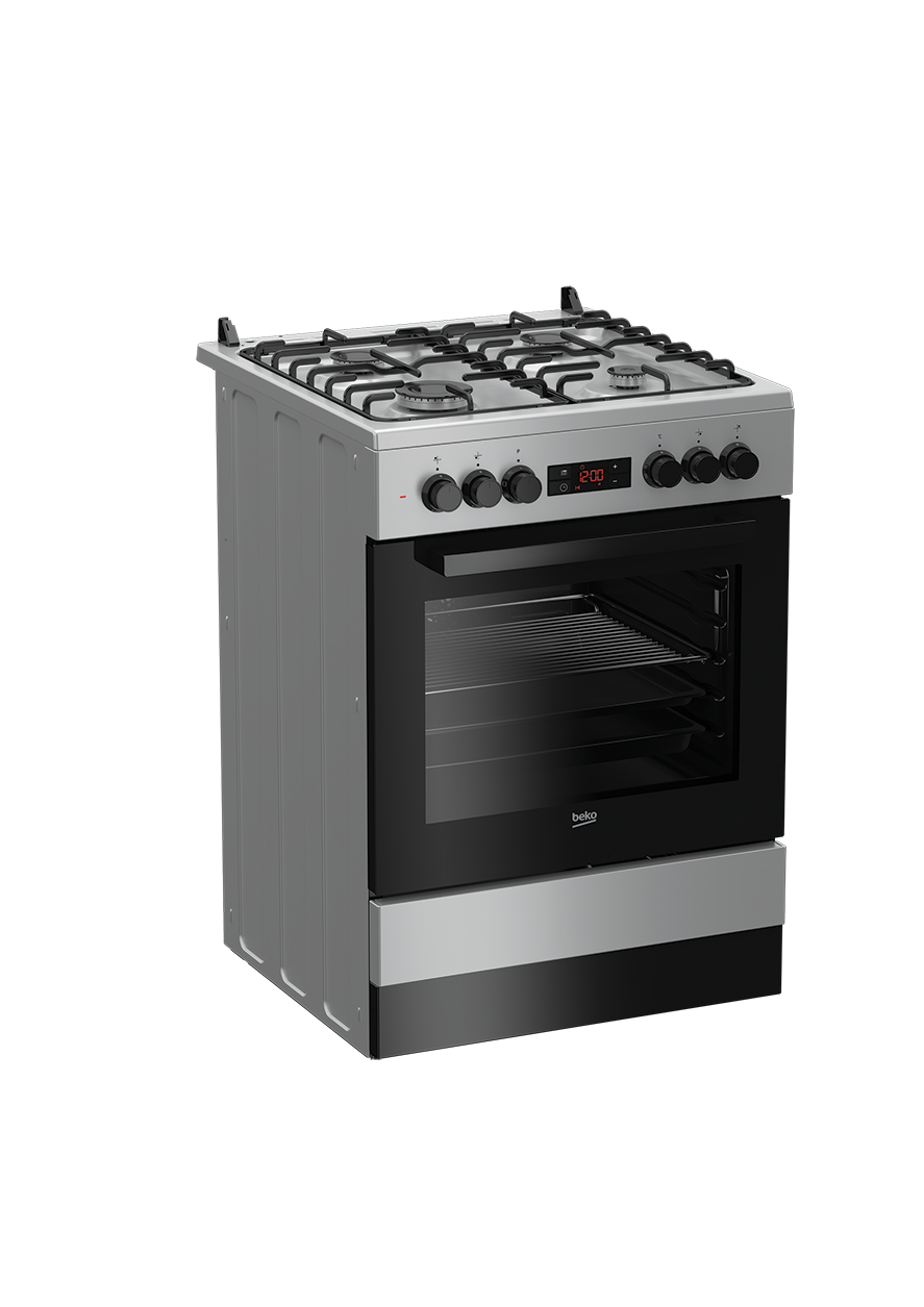 Beko FSM62320DSS cooker Freestanding cooker Electric Gas Silver – image 2