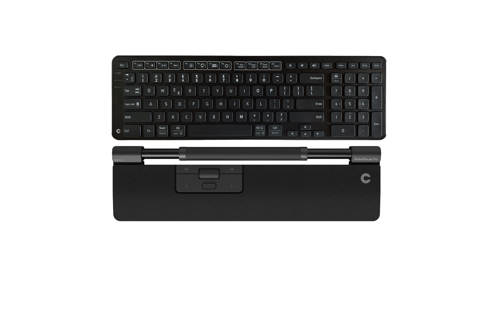 Contour Design RollerMouse Pro Slim Vegan Leather + Balance Keyboard BK
