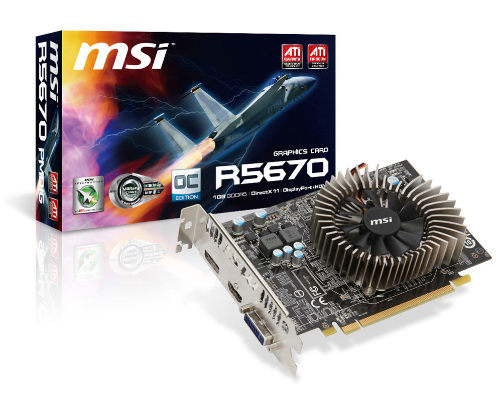 MSI R5670-PMD1G/OC graphics card AMD