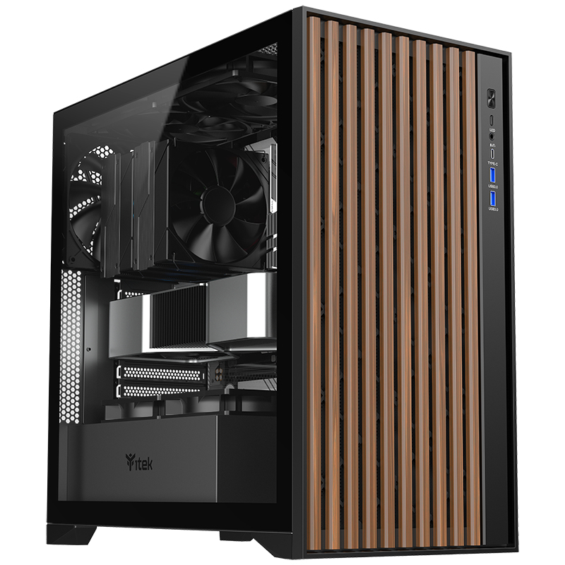 itek WOODY Tower Black – image 1