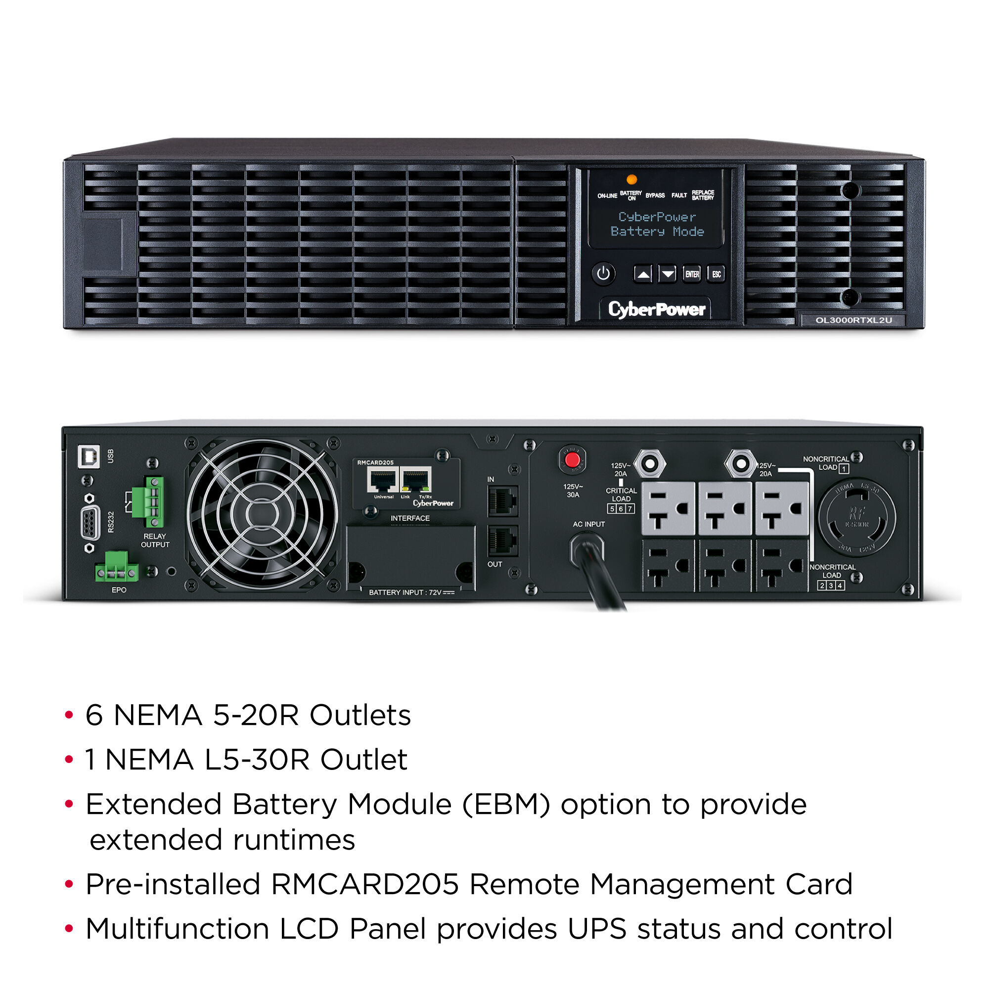 CyberPower OL3000RTXL2UN uninterruptible power supply (UPS) Double-conversion (Online) 3 kVA – image 8