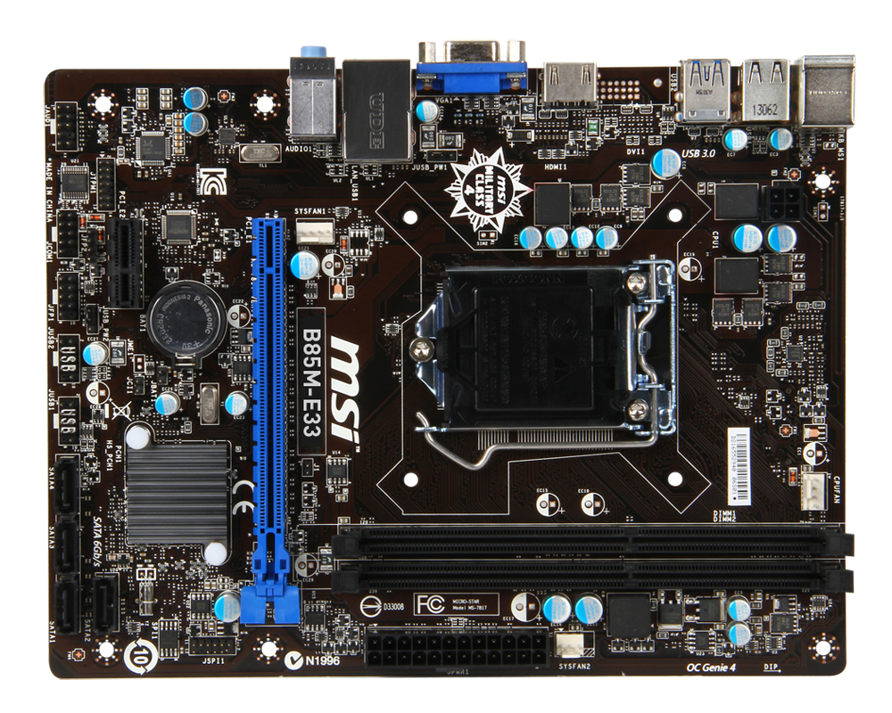 MSI B85M-E33 Intel® B85 LGA 1150 (Socket H3) micro ATX – image 1
