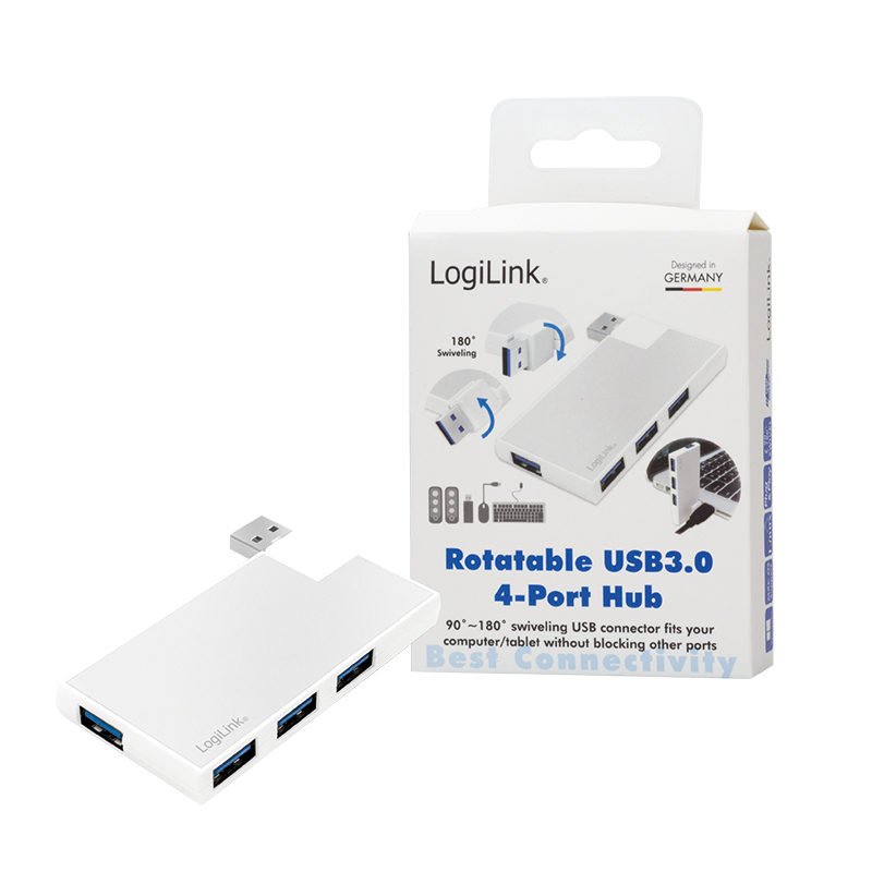 LogiLink UA0303 interface hub USB 3.2 Gen 1 (3.1 Gen 1) Type-A 5000 Mbit/s Silver – image 8