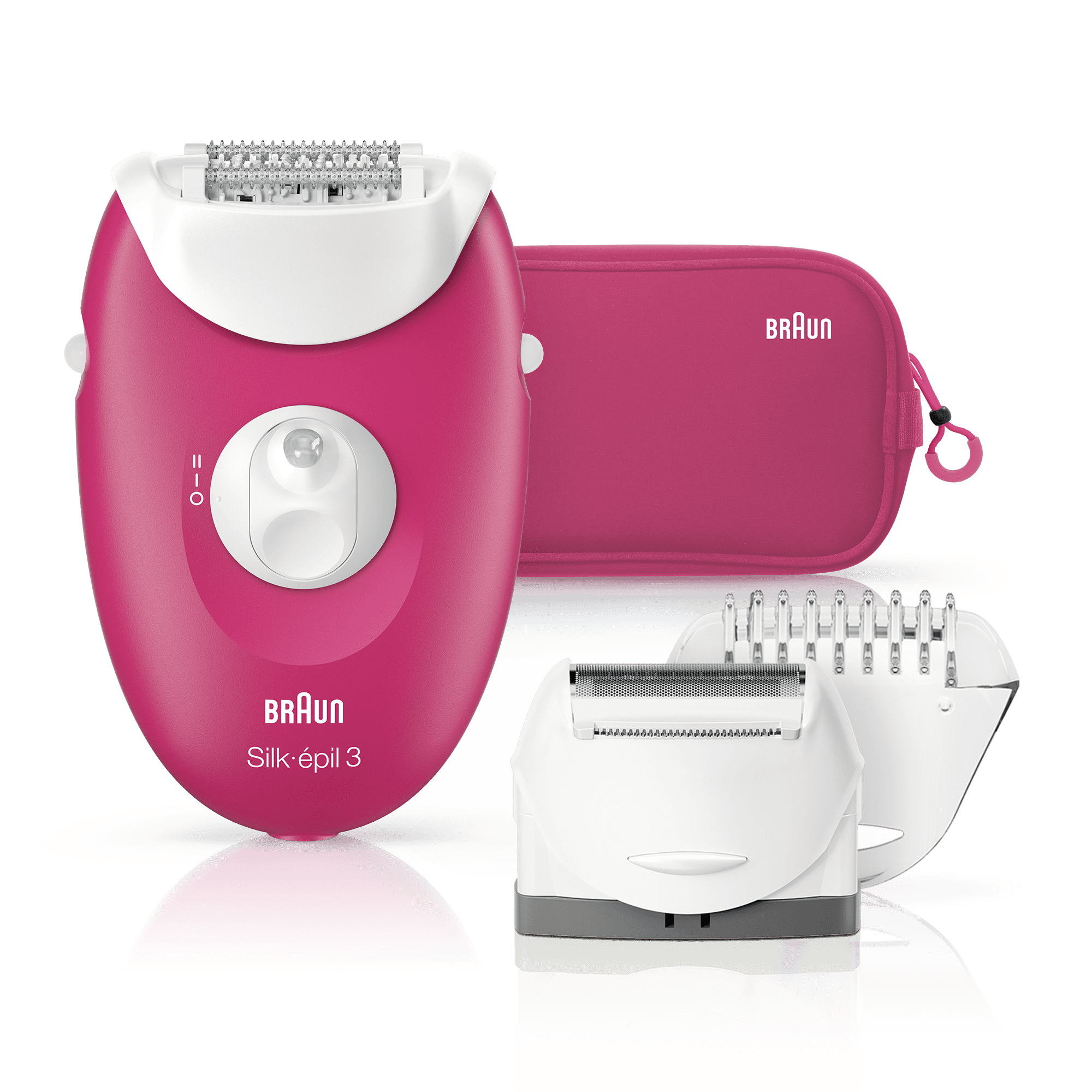 Braun Silk-épil 3 81677778 epilator 20 tweezers White, Pink