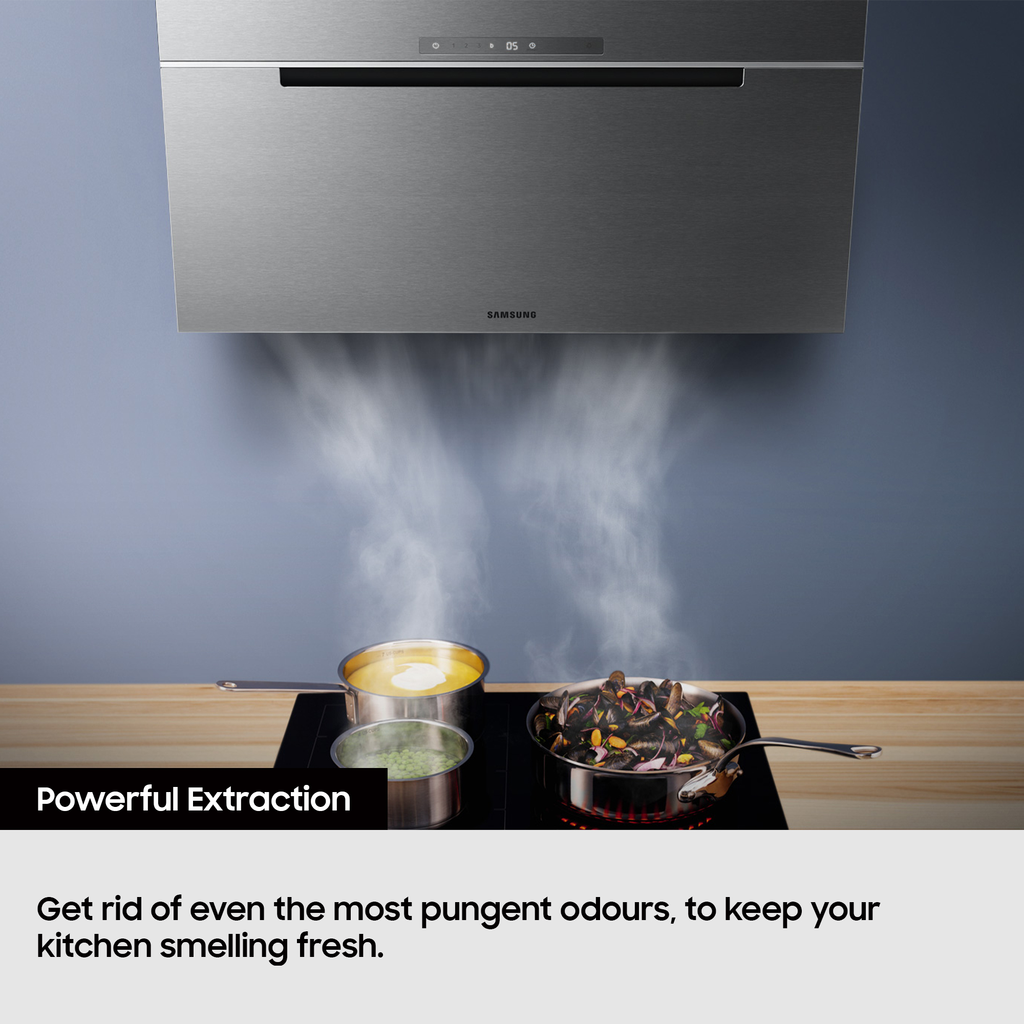 Samsung Series 3 Powerful Extraction NK52FG454CM/UR Hood, Black – image 3