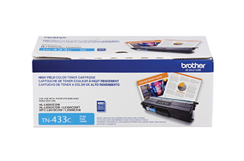 TONER BROTHER TN433C CYAN 4000 PGS MFCL8900CDW TN-433C - TN-433C