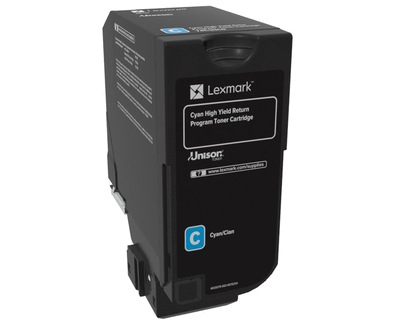 Toner Lexmark Color Cian De Alto Rendimiento  Np 74C4Hc0  Para Cs725  Hasta 12000 Paginas Estandar 74C4HC0 - 74C4HC0