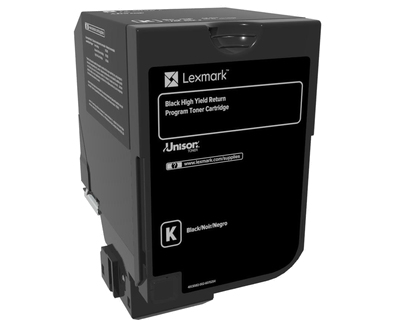 74C4HK0 Tóner Lexmark Alto Rendimiento Programa Retorno CS725de Color Negro 74C4HK0