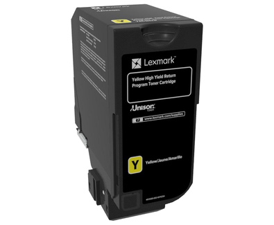 74C4HY0 Toner Laser Lexmark  Color Amarillo  Alto Rendimiento  Np 74C4Hy0  Hasta 12000 Paginas  Para Modelos Cs725De 74C4HY0