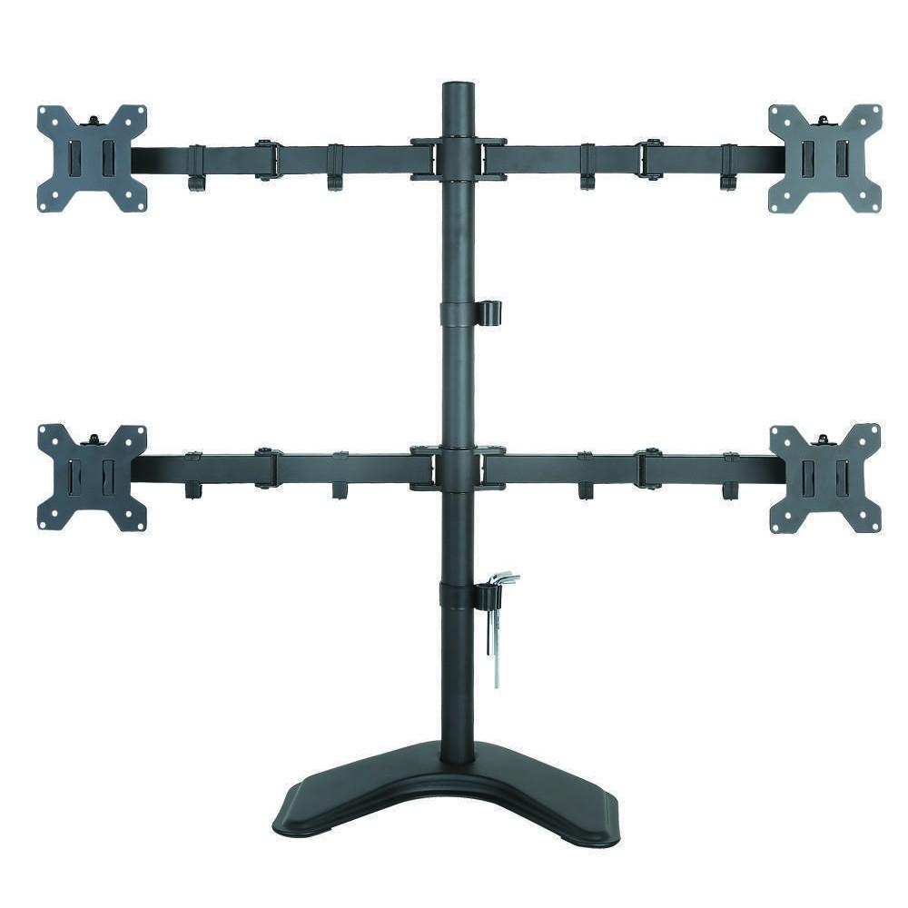 Techly Supporto da Scrivania per 4 Monitor 13-27" con base