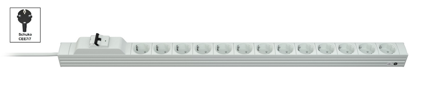 Vertiv Knürr Di-Strip toitejaotuskomponent (PDU) 5 vahelduvvoolu kontakt 1U Must, Hall