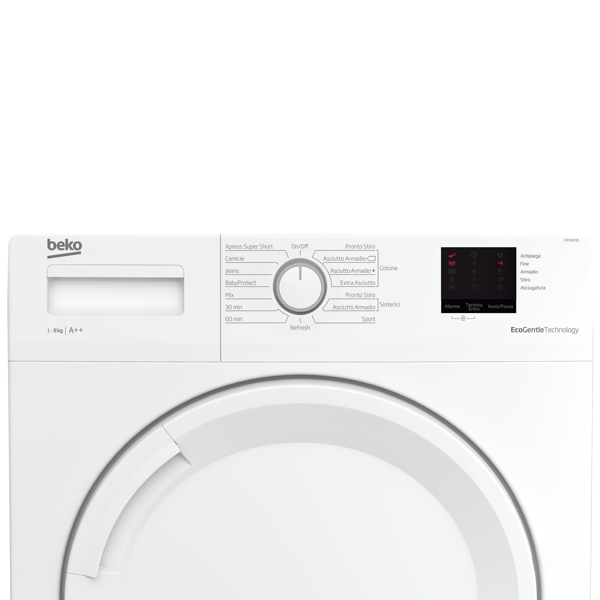 Beko DRX821B tumble dryer Freestanding Front-load – image 4