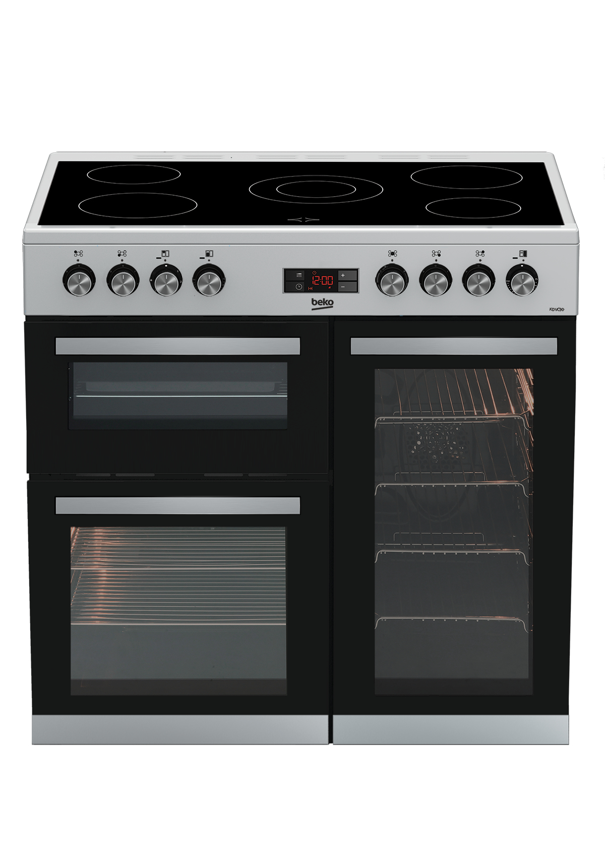 Beko KDVC90X 90cm Double Oven Range Cooker with 5 Zone Ceramic Hob – image 7
