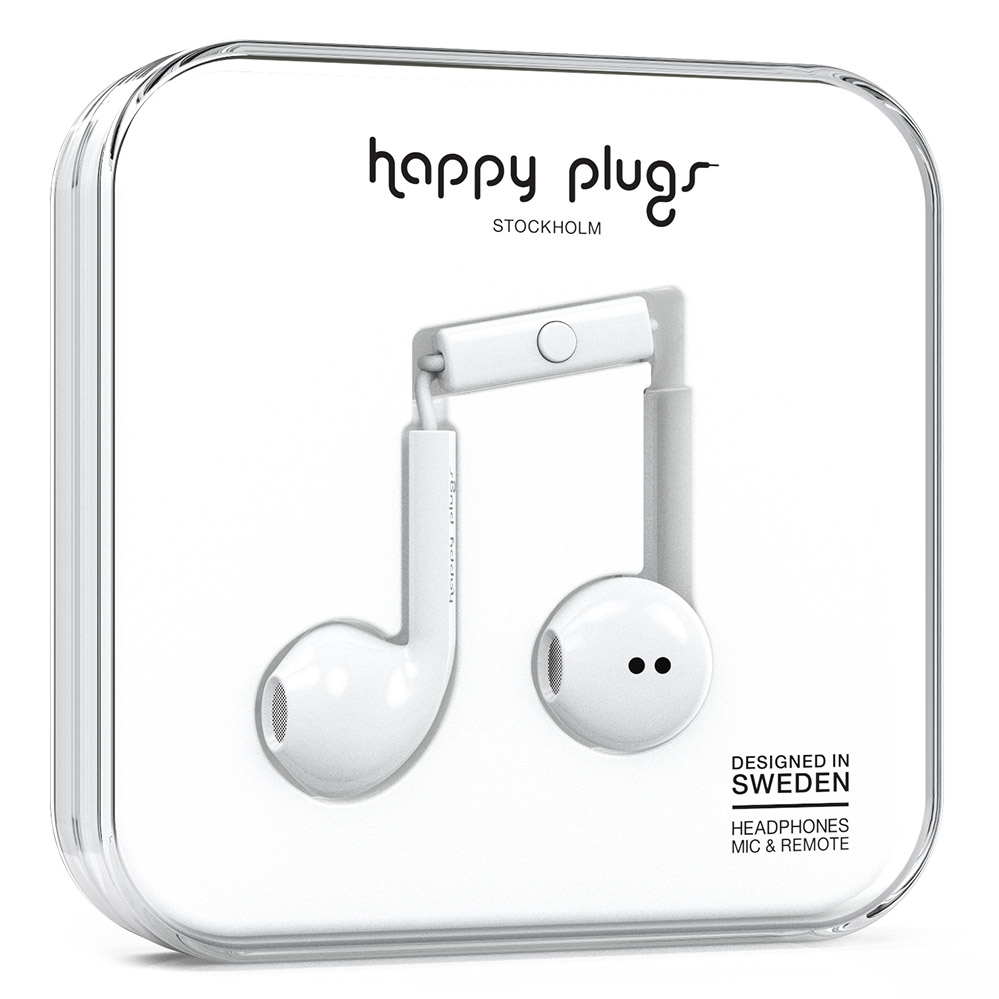 Happy Plugs Earbud Plus Headset Wired In-ear Calls/Music White image 1