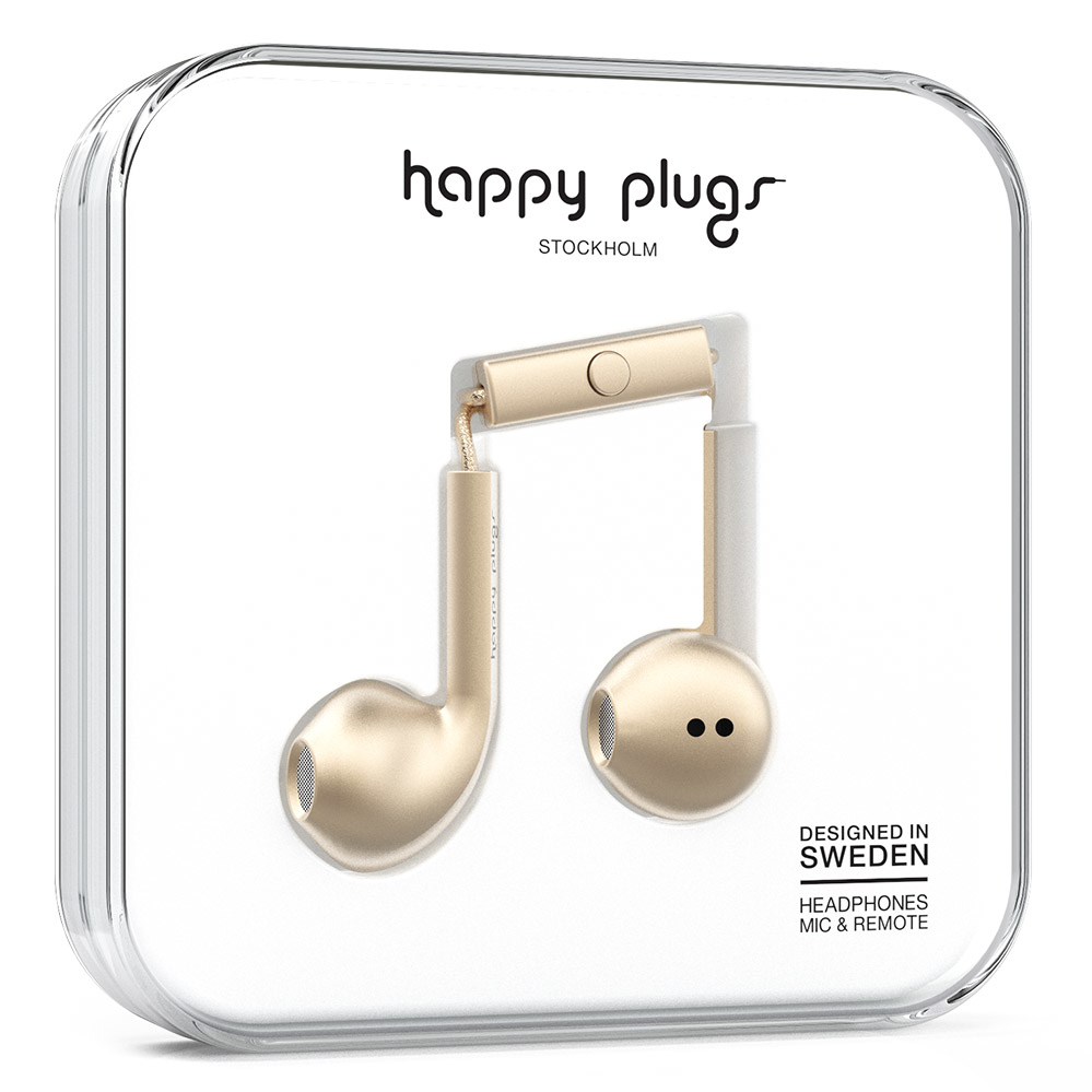Happy Plugs Earbud Plus Headset Wired In-ear Calls/Music Champagne image 1