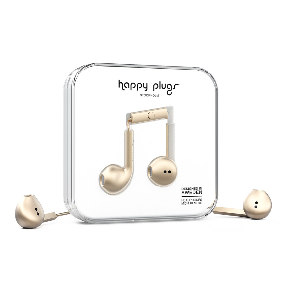 Happy Plugs Earbud Plus Headset Wired In-ear Calls/Music Champagne image 2
