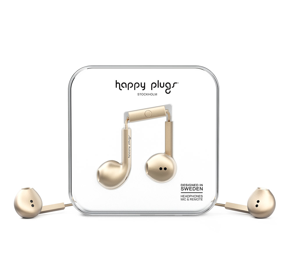 Happy Plugs Earbud Plus Headset Wired In-ear Calls/Music Champagne image 3