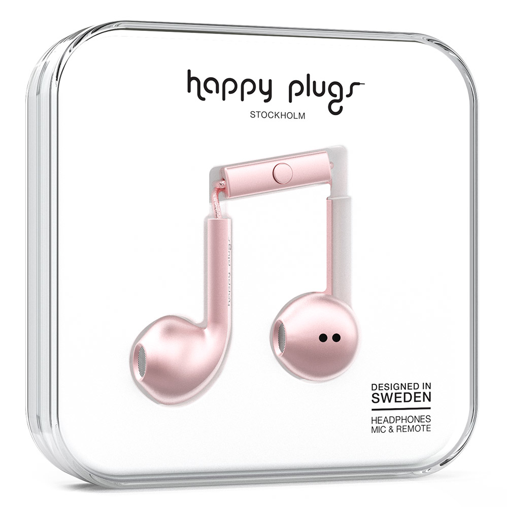 Happy Plugs Earbud Plus Headset Wired In-ear Calls/Music Pink gold image 1