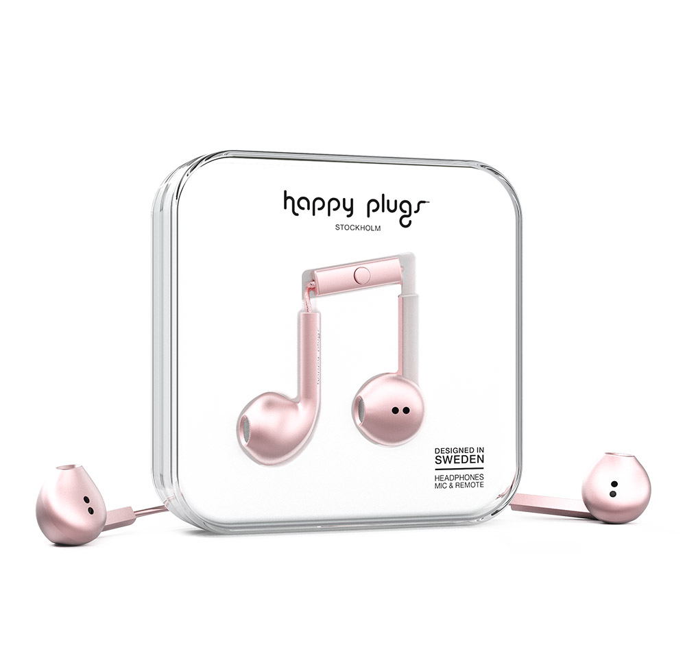 Happy Plugs Earbud Plus Headset Wired In-ear Calls/Music Pink gold image 3