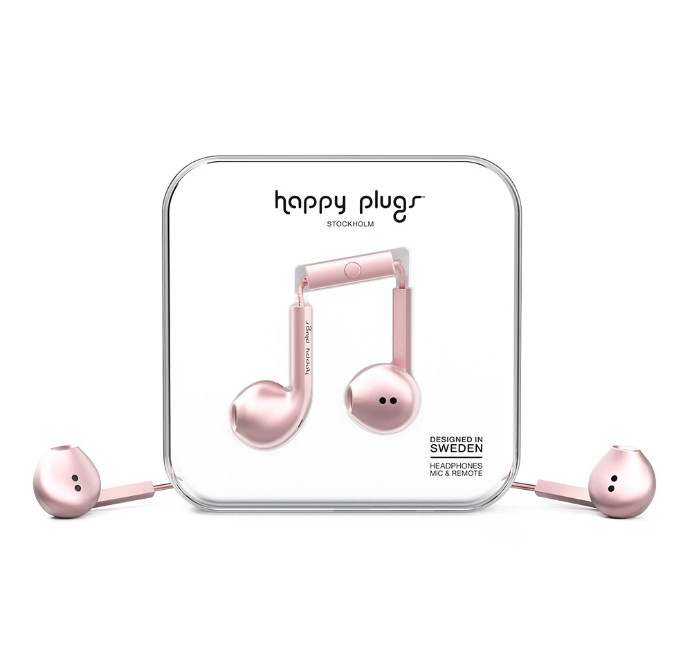 Happy Plugs Earbud Plus Headset Wired In-ear Calls/Music Pink gold image 4