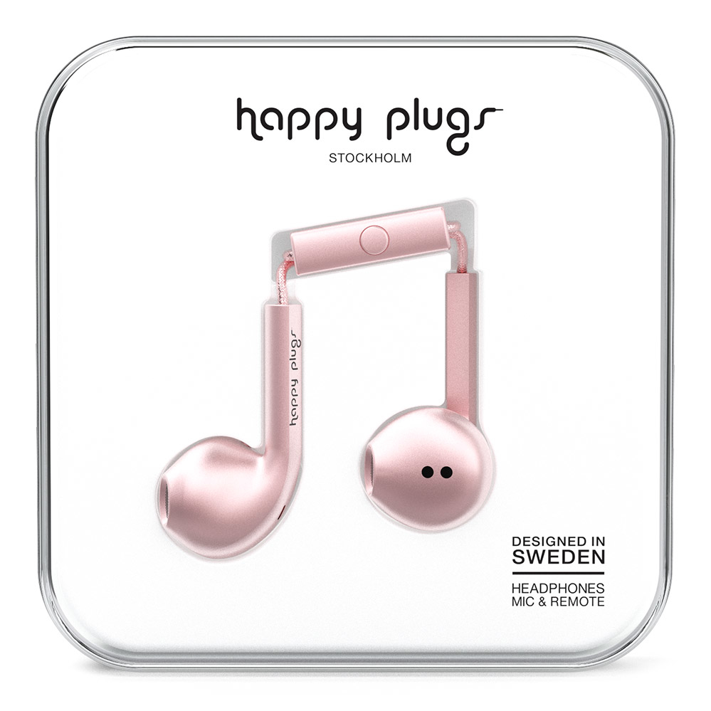 Happy Plugs Earbud Plus Headset Wired In-ear Calls/Music Pink gold image 2