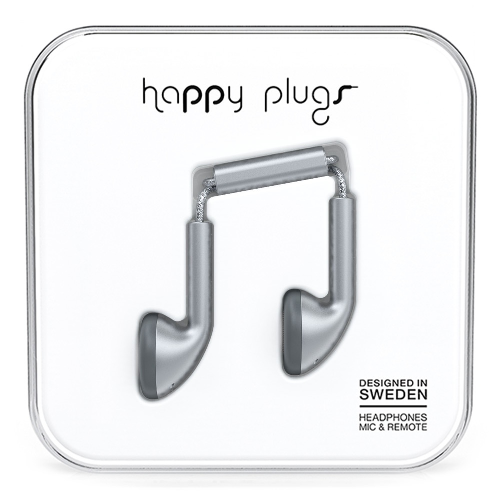 Happy Plugs Earbud Headset Wired In-ear Calls/Music Grey image 5