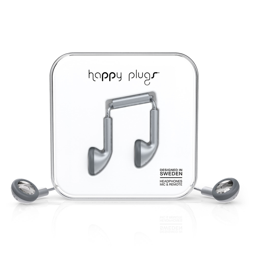 Happy Plugs Earbud Headset Wired In-ear Calls/Music Grey image 2