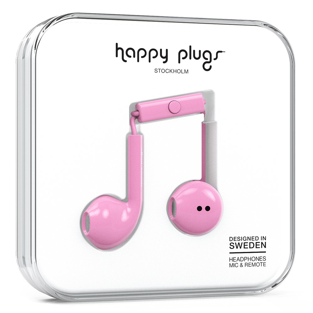 Happy Plugs Earbud Plus Headset Wired In-ear Calls/Music Pink image 1