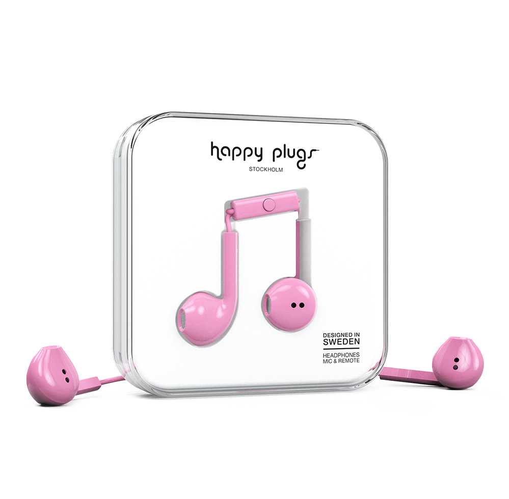 Happy Plugs Earbud Plus Headset Wired In-ear Calls/Music Pink image 2
