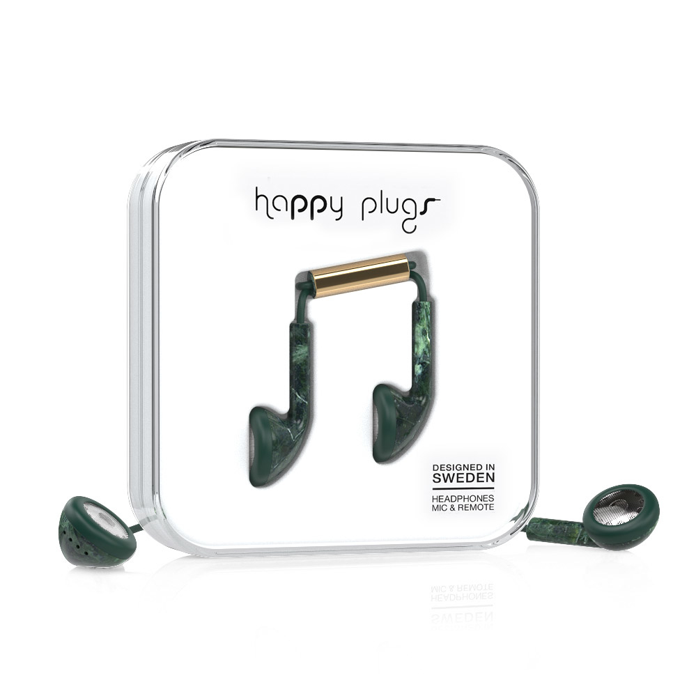 Happy Plugs Earbud Headset Wired In-ear Calls/Music Gold, Green image 3