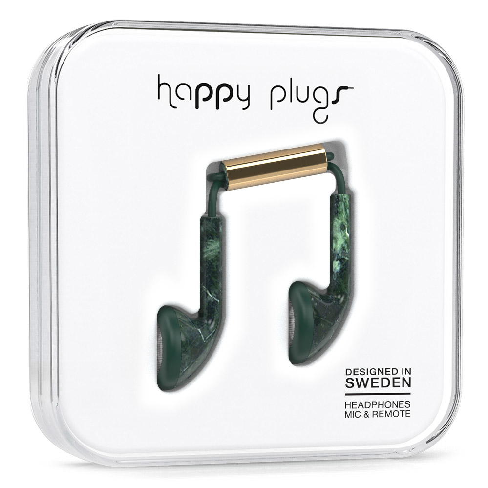 Happy Plugs Earbud Headset Wired In-ear Calls/Music Gold, Green image 1