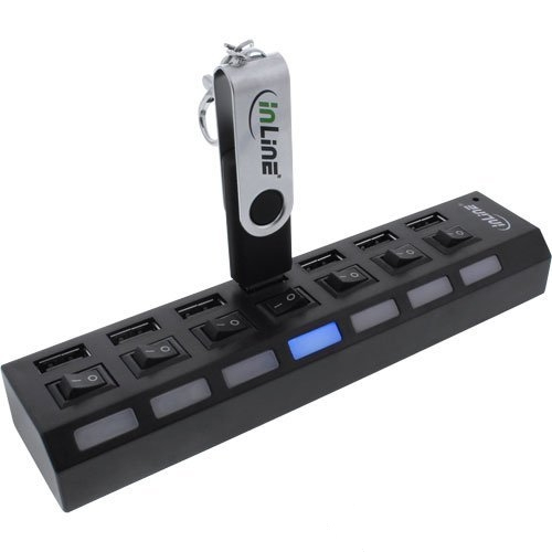 InLine 33287G interface hub Black – image 2