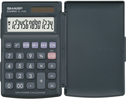 Sharp EL-143S calculator Pocket Basic Black