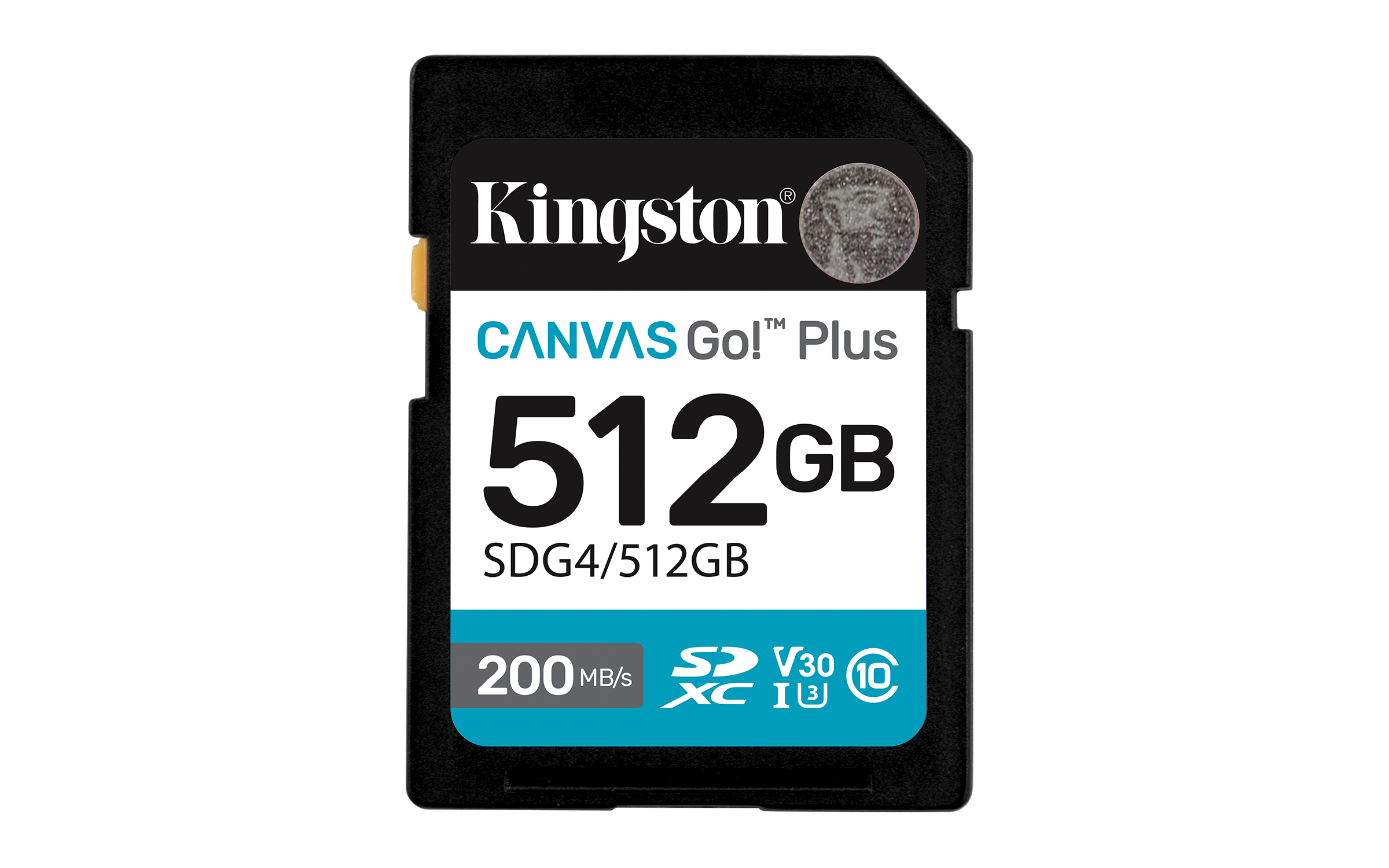 Kingston Technology 512GB SDXC Canvas Go Plus Gen4 200MB/s C10 UHS-I U3 V30