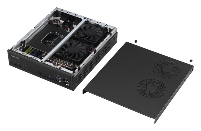Shuttle XPC slim DH110SE Intel® Pentium® 4 GB DDR4-SDRAM 64 GB SSD Mini PC Black image 5