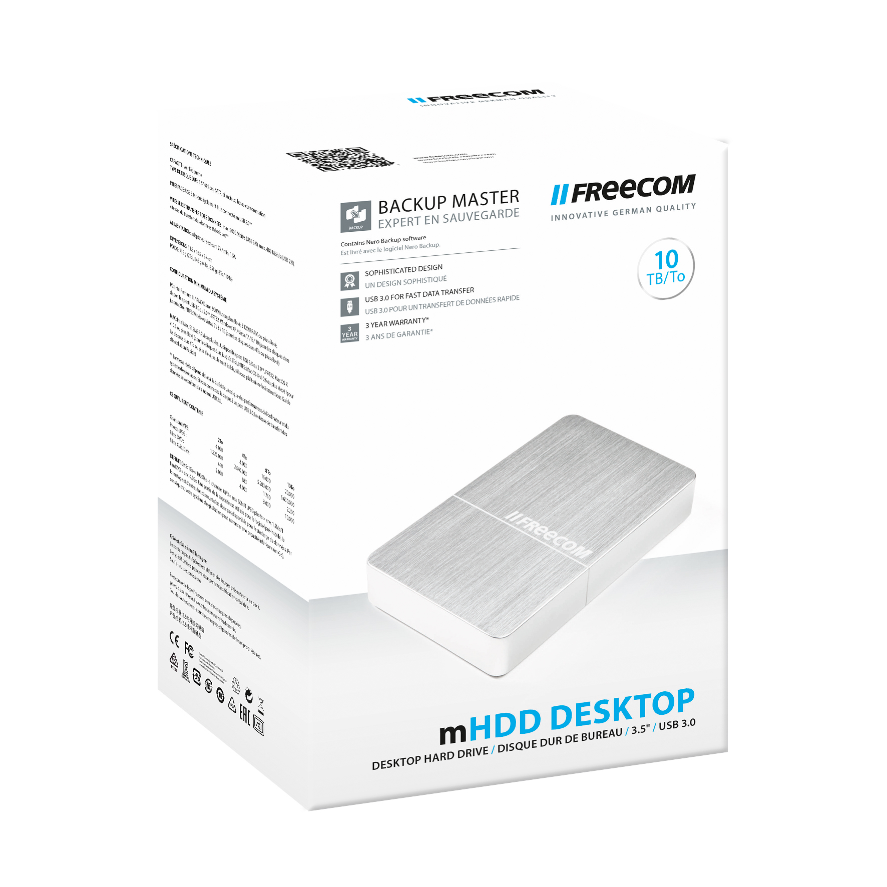 Freecom mHDD external hard drive 1 TB 3.5″ USB Type-A 3.2 Gen 1 (3.1 Gen 1) Silver image 4