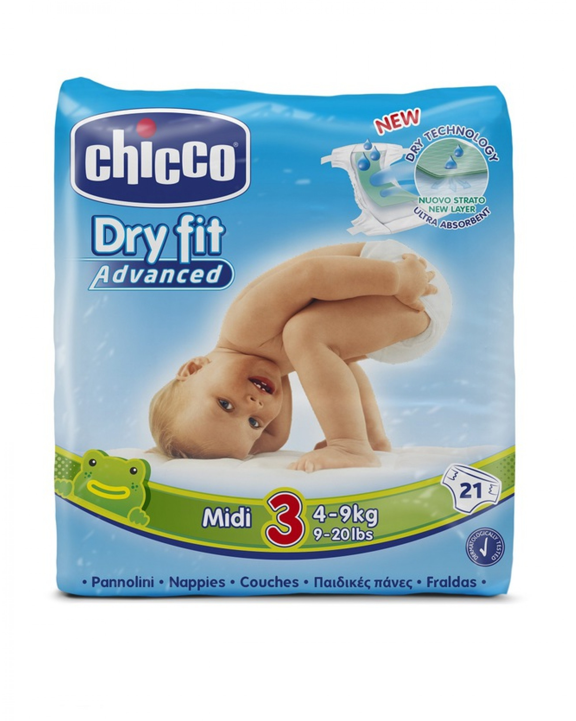 Chicco Bebek Bezi Beden 3, 4-9 kg, 21 Adet
