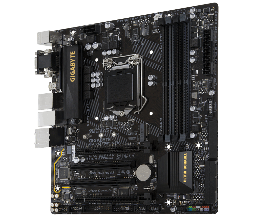 GIGABYTE GA-H270M-D3H motherboard Intel® H270 LGA 1151 (Socket H4) micro ATX – image 1