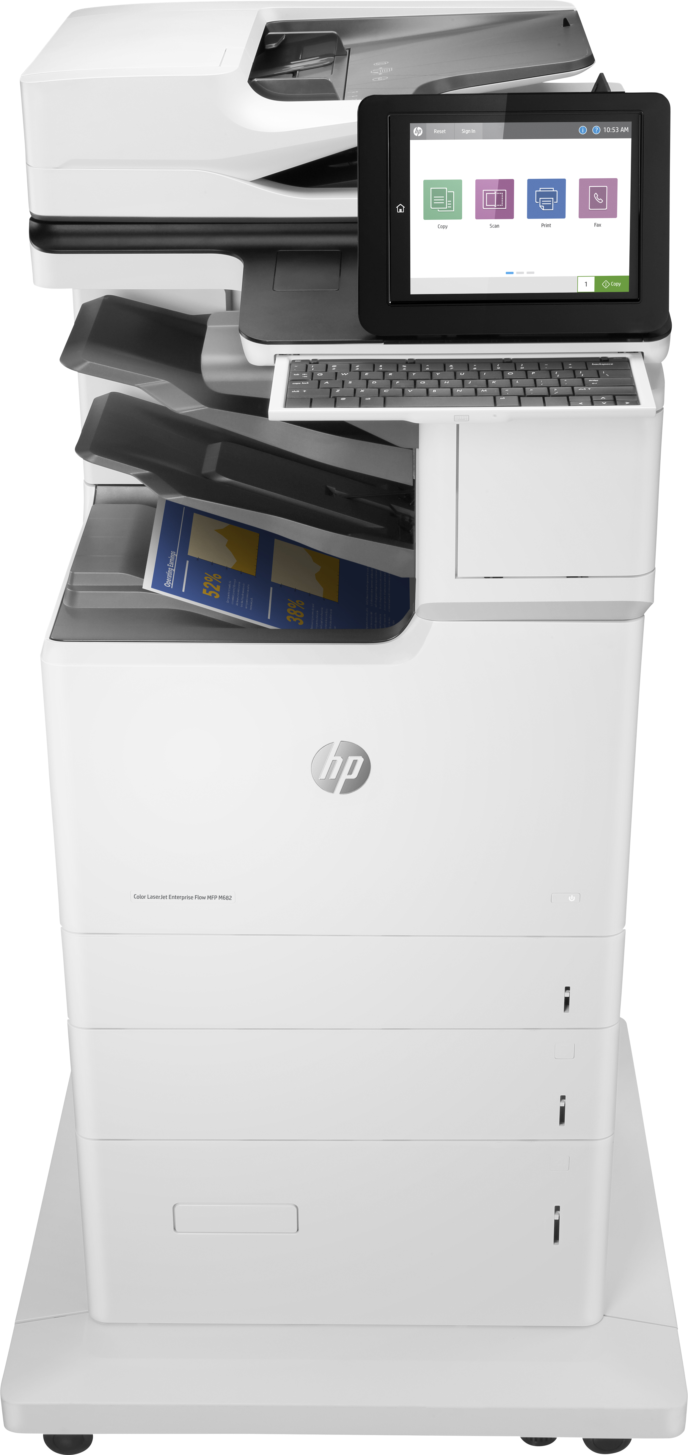 HP Color LaserJet Enterprise Flow MFP M682z, Skriv ut, kopiera, skanna, fax