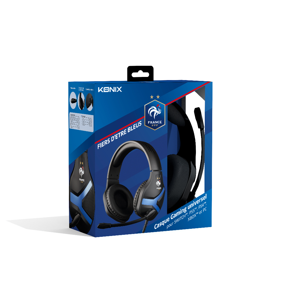 Konix 76791114986 headphones/headset Wired Head-band Gaming Black, Blue – image 4