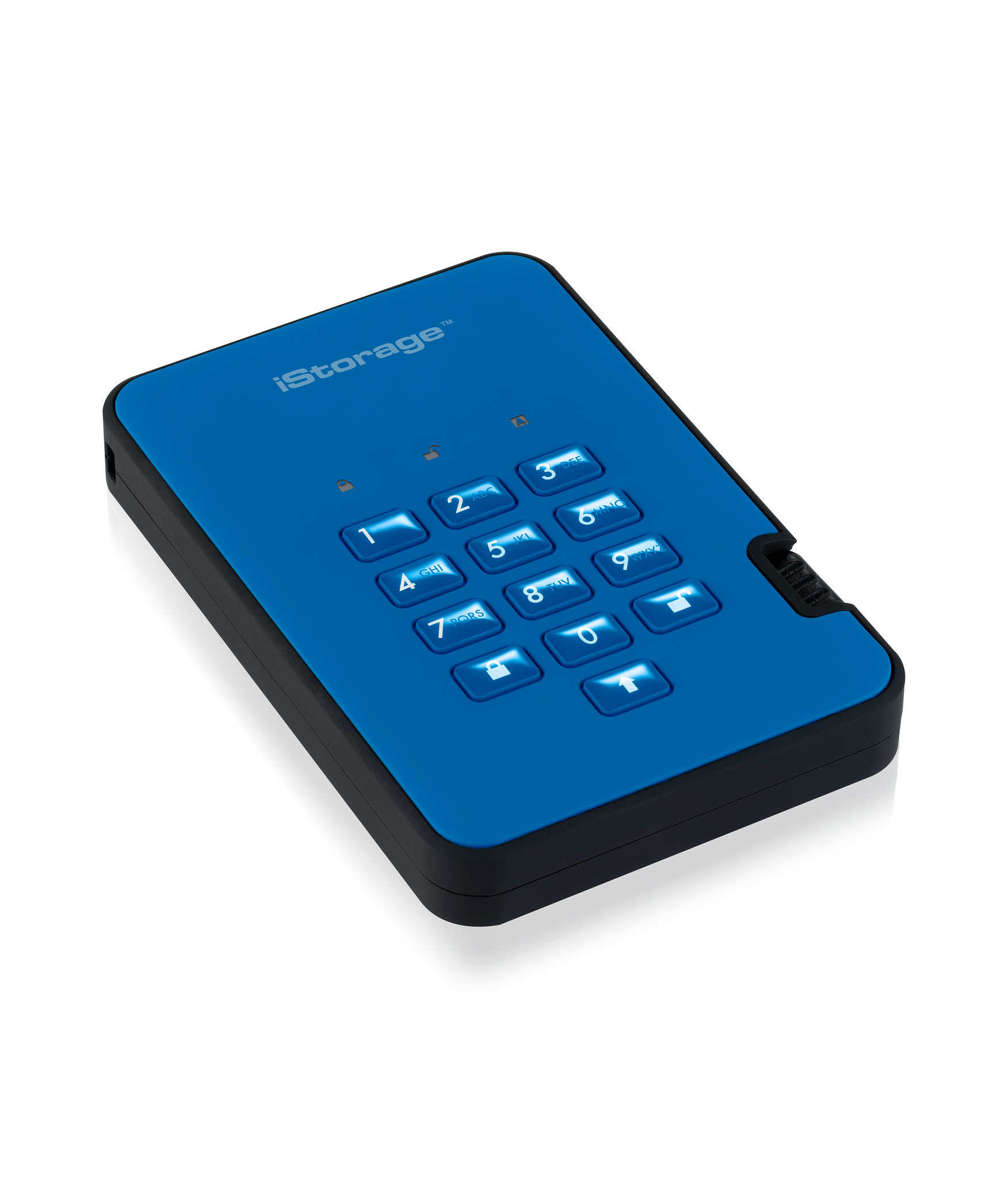 iStorage diskAshur² HDD 1TB Blue | Secure Portable Hard Drive |AES-XTS 256-bit Hardware Encryption | PIN protected | OS & Platform Independent | TAA Compliant|Brute force hack defence | Dust/Water Resistant image 4