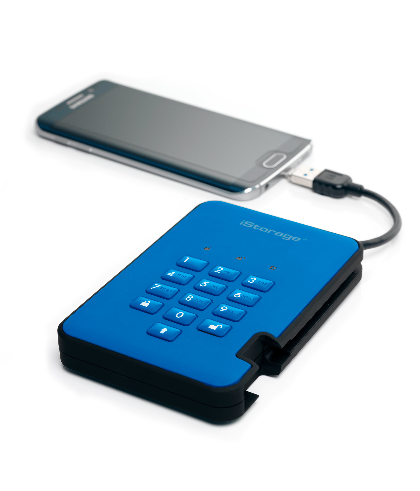 iStorage diskAshur² HDD 1TB Blue | Secure Portable Hard Drive |AES-XTS 256-bit Hardware Encryption | PIN protected | OS & Platform Independent | TAA Compliant|Brute force hack defence | Dust/Water Resistant image 7