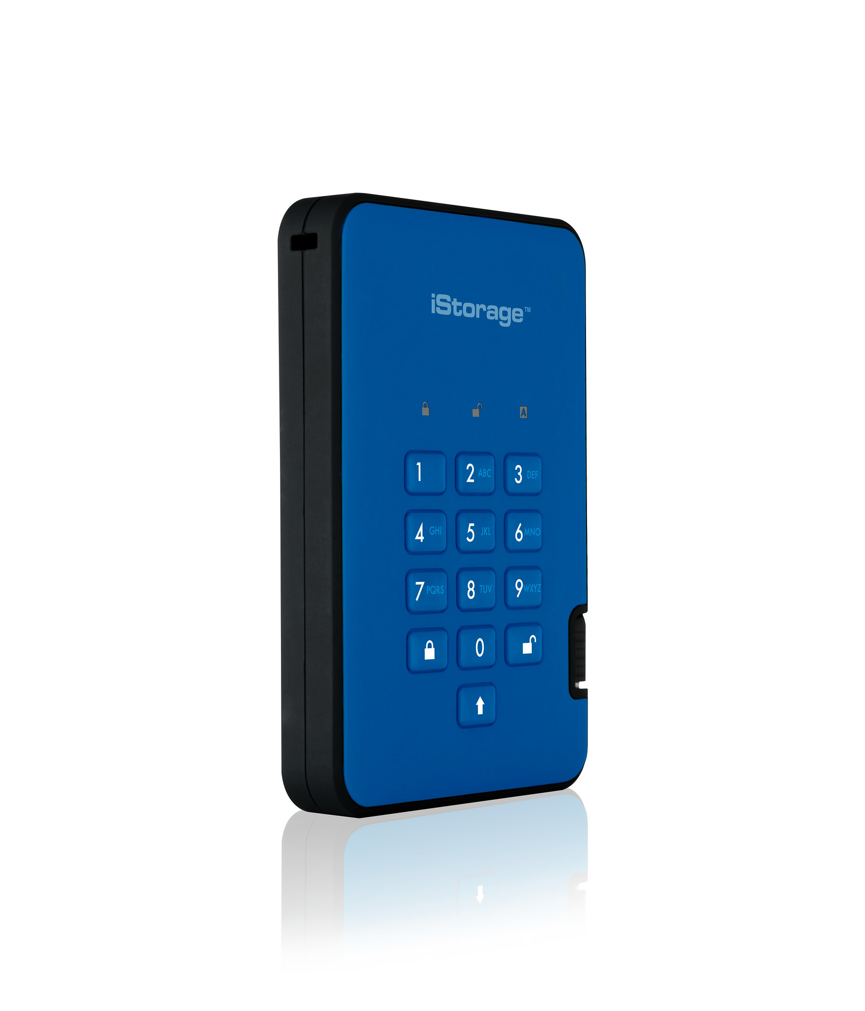 iStorage diskAshur² HDD 1TB Blue | Secure Portable Hard Drive |AES-XTS 256-bit Hardware Encryption | PIN protected | OS & Platform Independent | TAA Compliant|Brute force hack defence | Dust/Water Resistant image 2