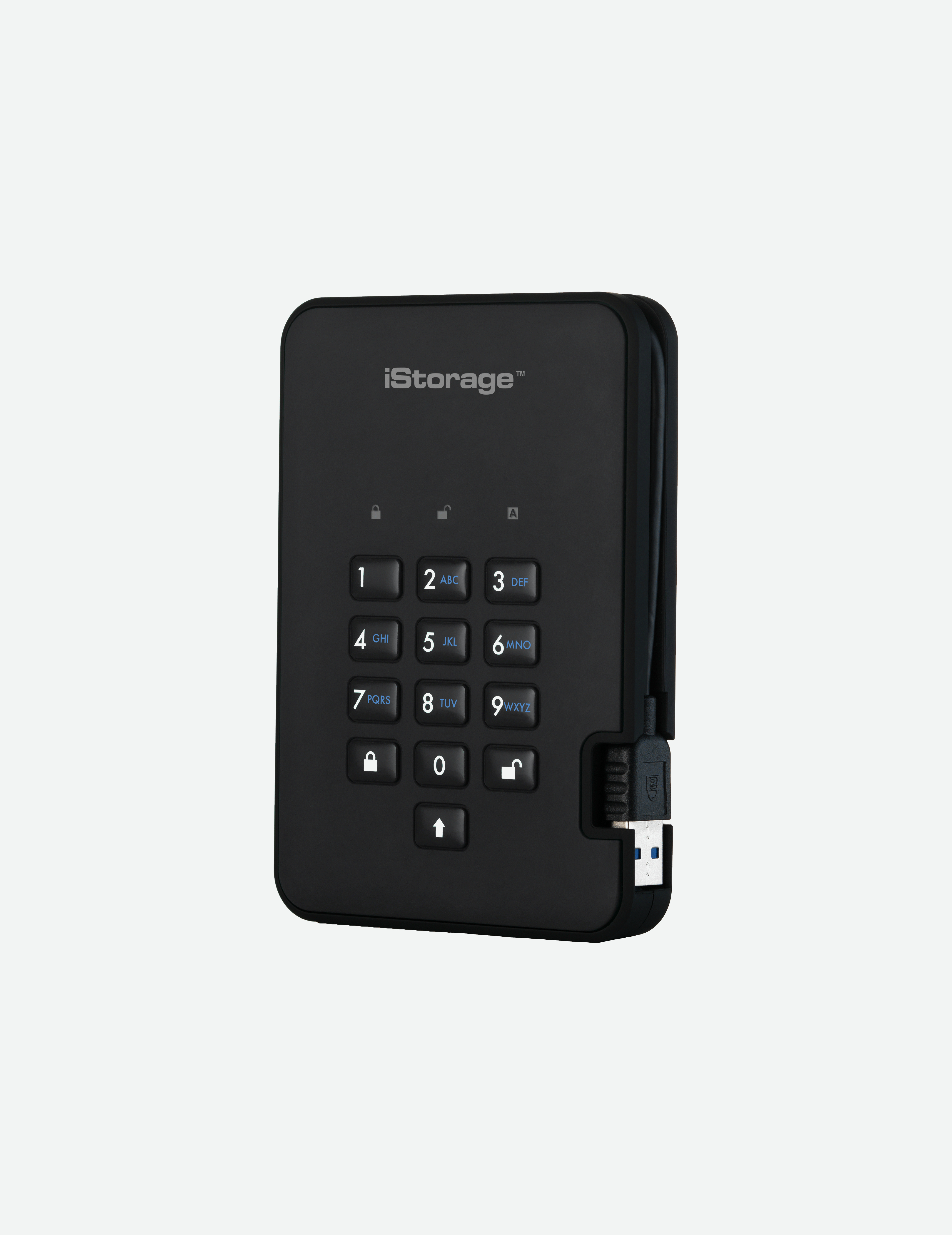 iStorage diskAshur2 256-bit 1TB USB 3.2 secure encrypted solid-state drive – Black IS-DA2-256-SSD-1TB-B image 2