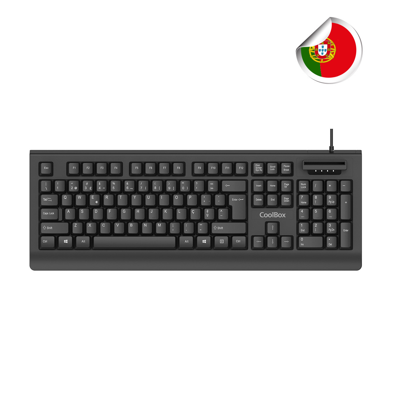 CoolBox COO-TEC04DNIPT keyboard Home/Office USB Portuguese Black – image 1