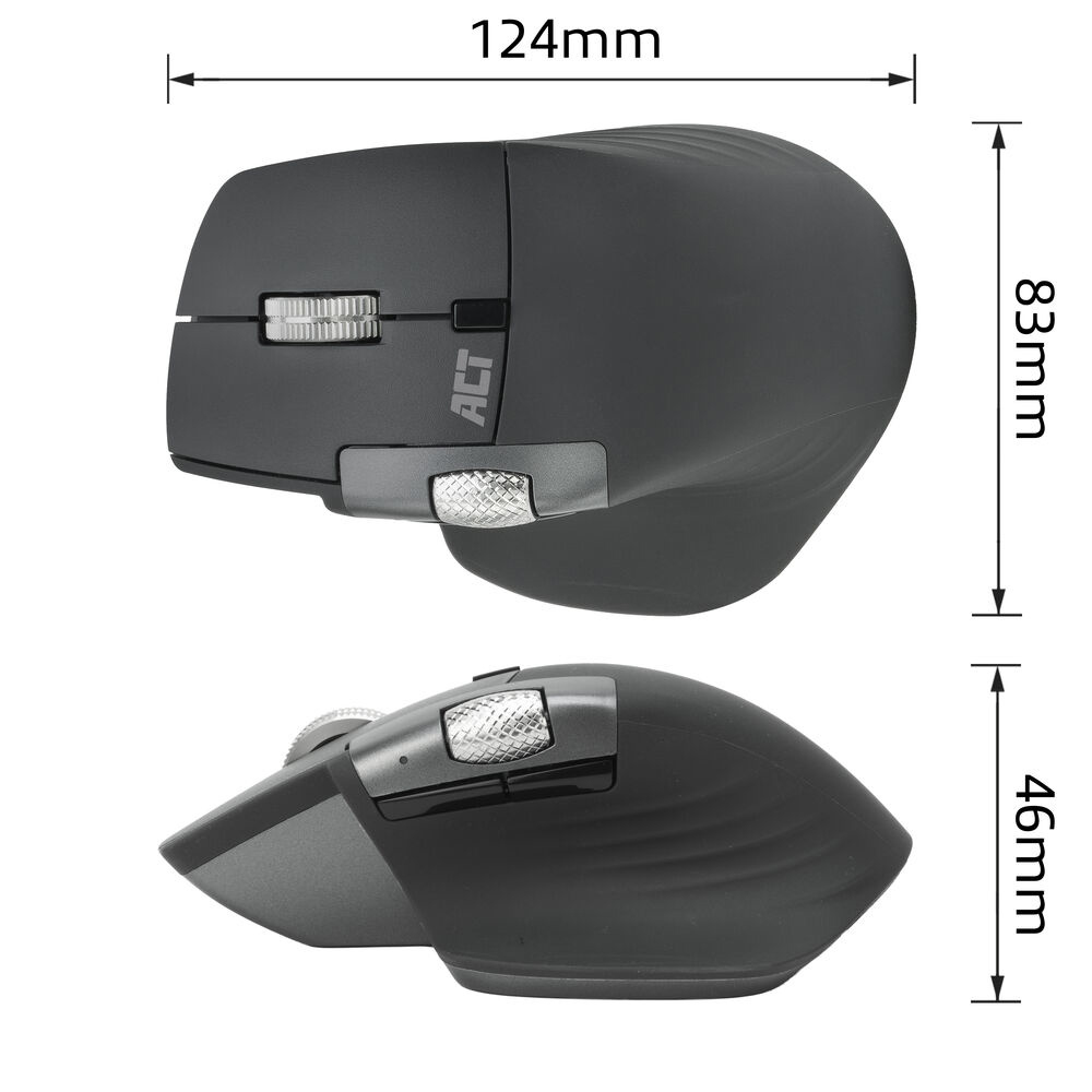 ACT AC5147 mouse Universal Right-hand RF Wireless + Bluetooth Laser 4800 DPI – image 8