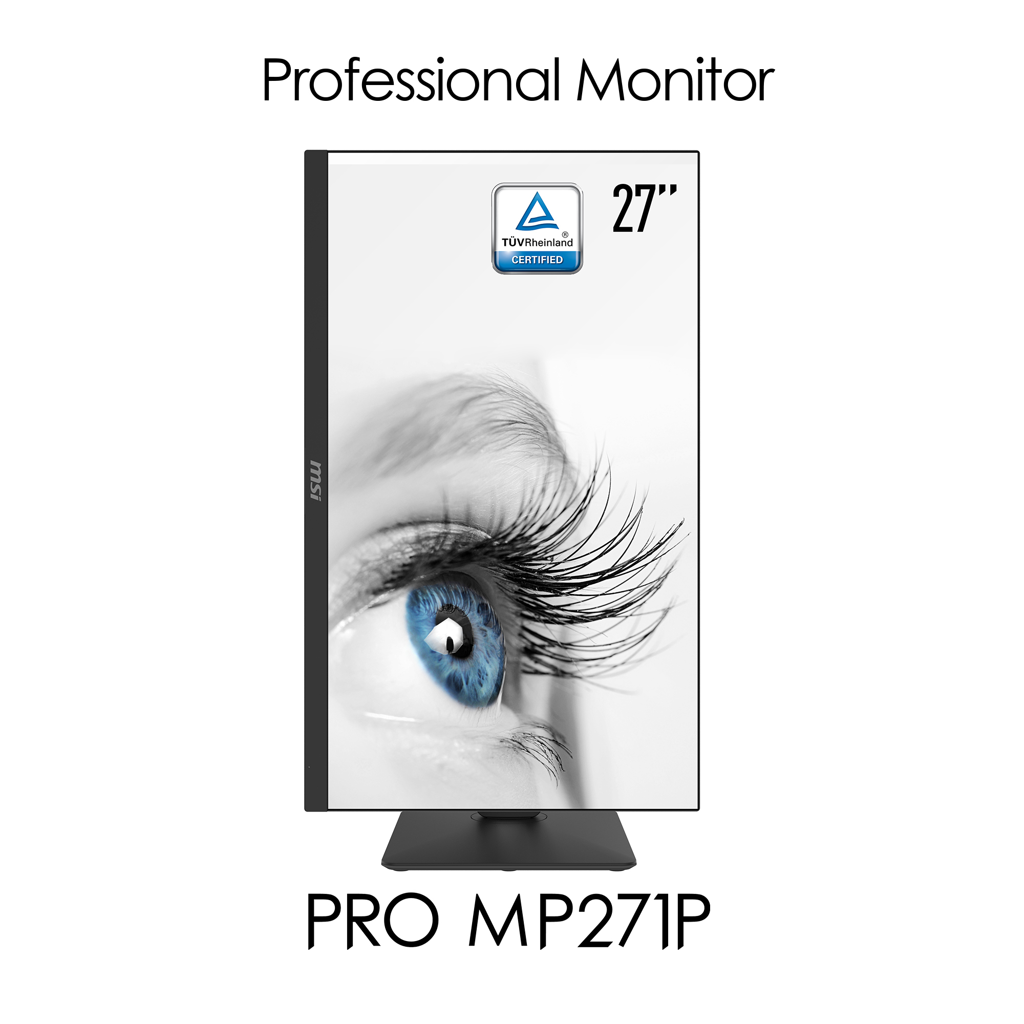 MSI Pro MP271P 27 Inch Monitor with Adjustable Stand, Full HD (1920 x 1080), 75Hz, IPS, 5ms, HDMI, VGA, Built-in Speakers, Anti-Glare, Anti-Flicker, Less Blue l – image 8