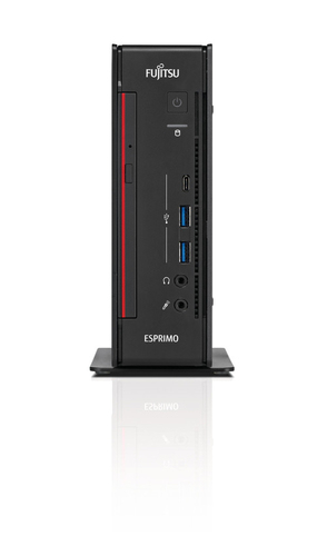 Fujitsu ESPRIMO Q957 Intel® Core™ i5 i5-7500T 8 GB DDR4-SDRAM 256 GB SSD Windows 10 Pro Mini PC Black, Red image 3