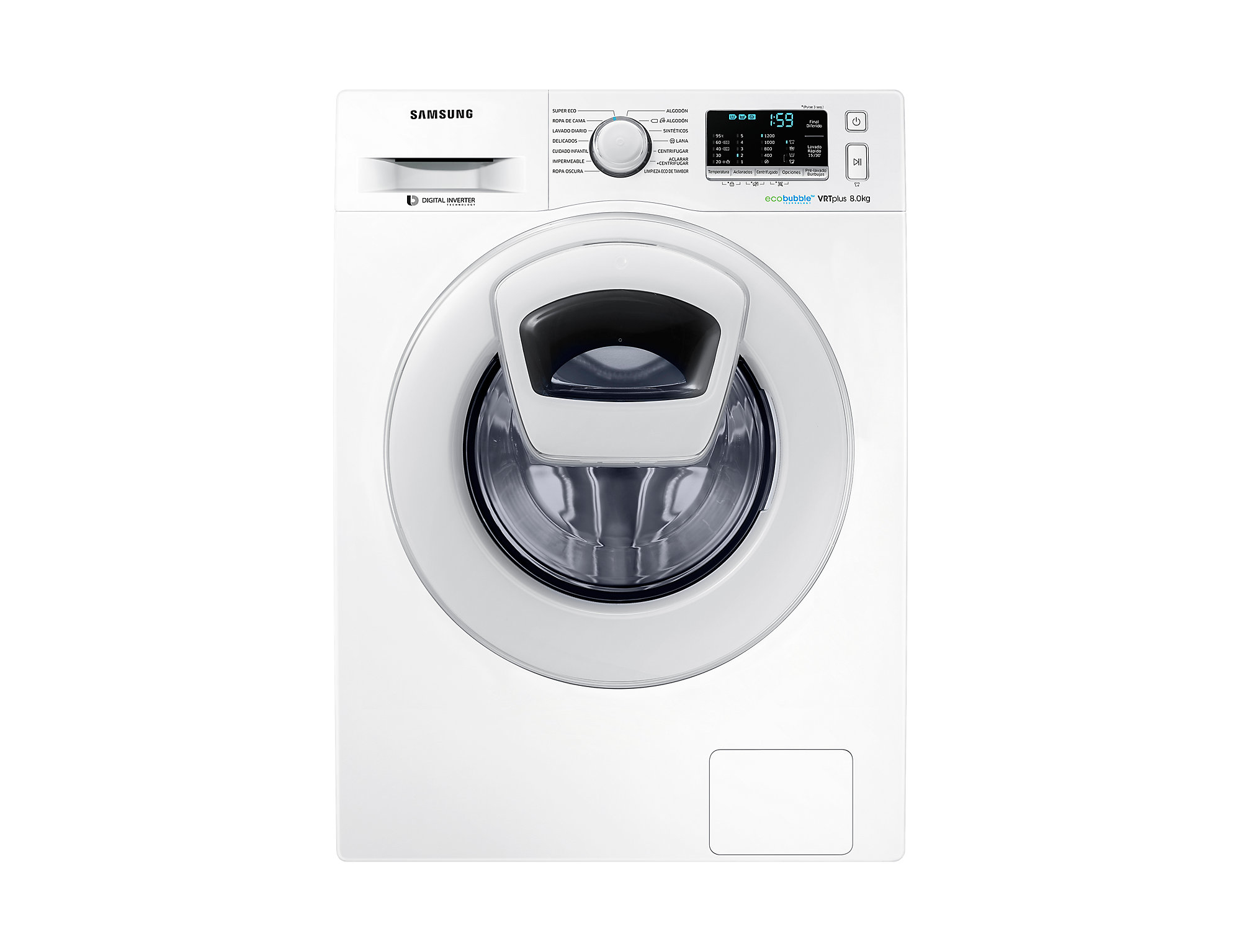 Samsung WW80K5210XW — vue 1 sur 8