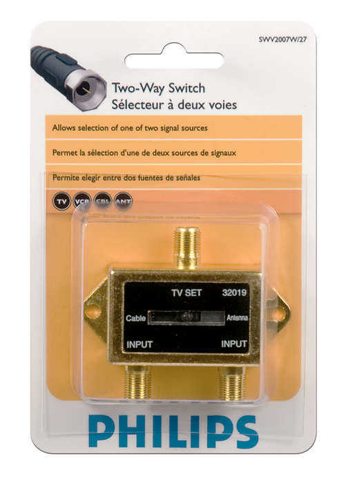 Philips SWV2007W 2-Way 75 ohm/75 ohm/300 ohm Manual switch – image 2